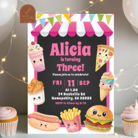 Pink Girl Fast Food Stall Theme Birthday