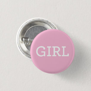 Pink Girl Gender Reveal Party 3 Cm Round Badge
