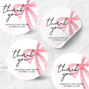 Pink Girl Little Boo Halloween Baby Shower Classic Round Sticker