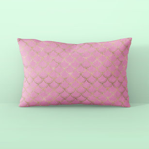 Pink Girl Mermaid Scales Bed Pillow Case