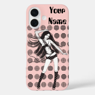 pink girlfriend dancer iPhone 16 case