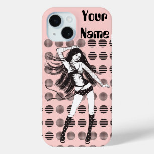 pink girlfriend dancer iPhone 15 case