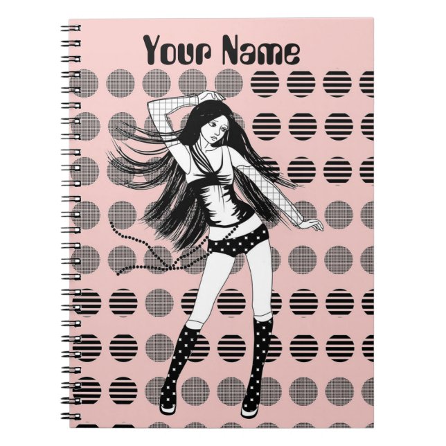 pink girlfriend dancer notebook (Front)