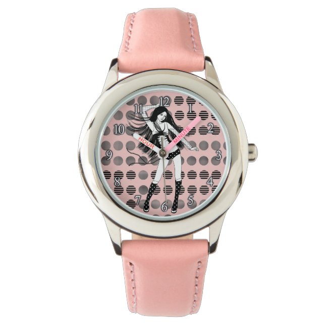 pink girlfriend dancer watch (Front)