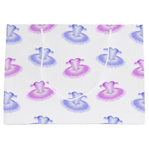 Pink Girls Birthday Ballerina Tutu Ballet Large Gift Bag