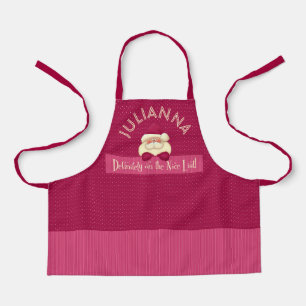 Pink Girls Definitely on the Nice List Holiday Apron