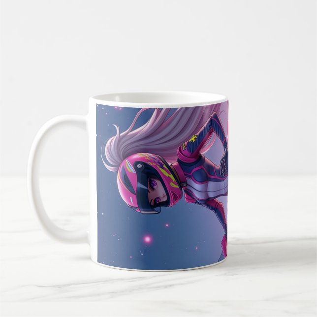 Pink Girl's design Coffee Mug (Left)