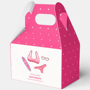 Pink Girly Bikini Summer Surf Beach Baby Shower Favour Box