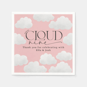 Pink Girly cloud nine shower modern stylish Napkin
