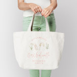 Pink girly cocktail floral watercolor bachelorette<br><div class="desc">Pink girly cocktail floral watercolor bachelorette weekend party favour totes.</div>