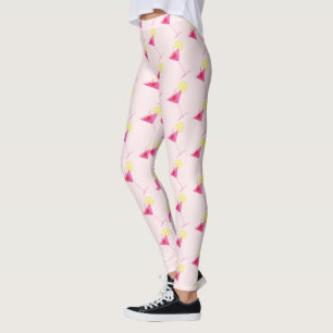 Pink Girly Cocktail Leggings