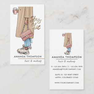 Pink Girly Coffee Chav Business Card