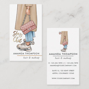 Pink Girly Coffee Chav Business Card