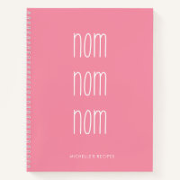Pink Girly Handwritten Nom Nom Cooking Recipe