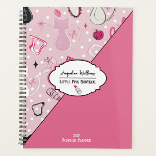 Pink Girly Mid-Century Salon Planner