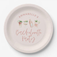 Pink girly modern cocktail script bachelorette