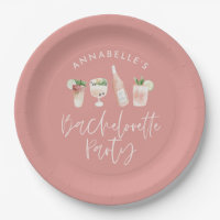Pink girly modern cocktail script bachelorette