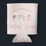 Pink girly modern drinks bachelorette weekend can cooler<br><div class="desc">Pink girly modern drinks bachelorette weekend script party decor sign.</div>