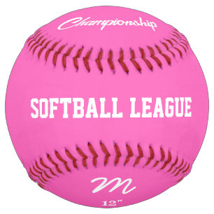 Pink Girly Personalized Softball