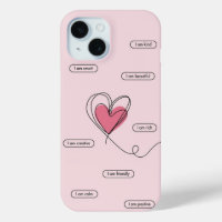 pink girly positive vibe quotes heart cute