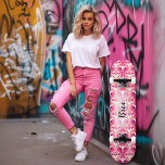 Pink Girly Retro Pattern  Skateboard<br><div class="desc">Get ready to roll in style with our Retro Chic Pink Pattern Skateboard! This unique, high-quality skateboard is a perfect blend of vintage charm and girly aesthetics. It's not just a ride, it's a fashion statement! Imprinted with a vibrant pink pattern inspired by retro designs, this skateboard is an instant...</div>