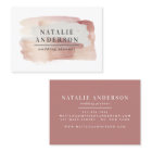 Pink girly rose gold modern stylish business card