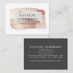 Pink girly rose gold modern stylish business card