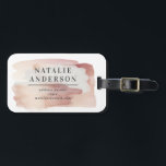 Pink girly rose gold modern stylish  luggage tag<br><div class="desc">Pink girly rose gold modern stylish chic elegant design. On trend pink girly rose gold design. Part of a modern collection.</div>