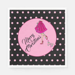 Pink Glam Christmas Napkin