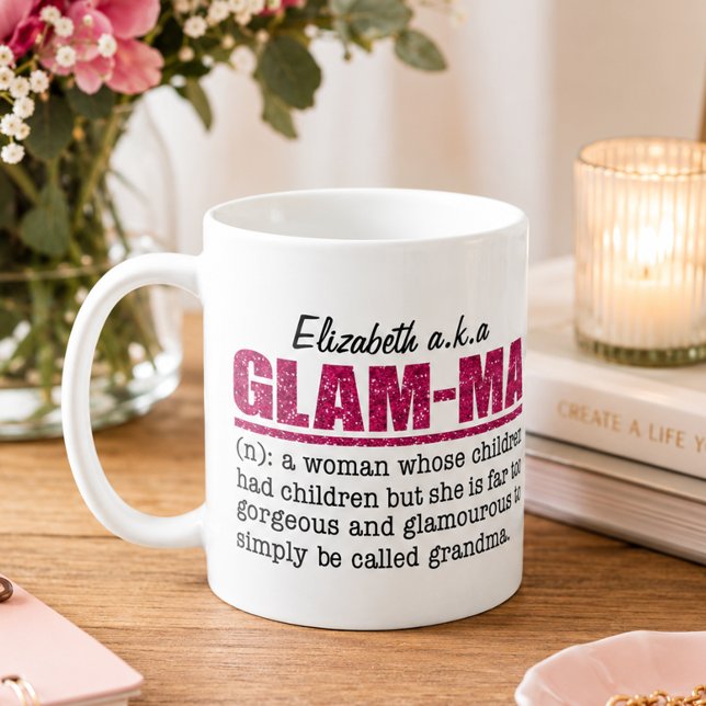 Pink Glam Ma - Grandma  Coffee Mug (Creator Uploaded)