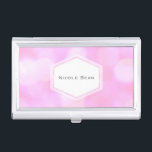 Pink Glamour Lights Chic Business Card Holder<br><div class="desc">Pink Glamour Lights Chic Business Card Holder. Matching business cards available.</div>