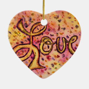 Pink Glamourous Glitter Art Painting Ornament