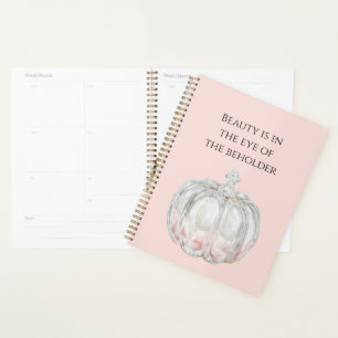 Pink Glass Look Pumpkin Planner