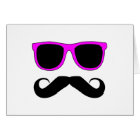 Pink Glasses Moustache Retro