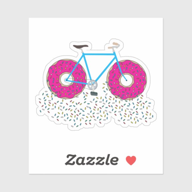 Pink Glazed Doughnut Wheels Bicycle with Sprinkles (Sheet)
