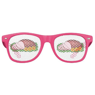 Pink Glazed Ham Easter Christmas Party Favour Retro Sunglasses