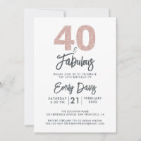 Pink Glitter 40 and Fabulous | 40th Birthday Party