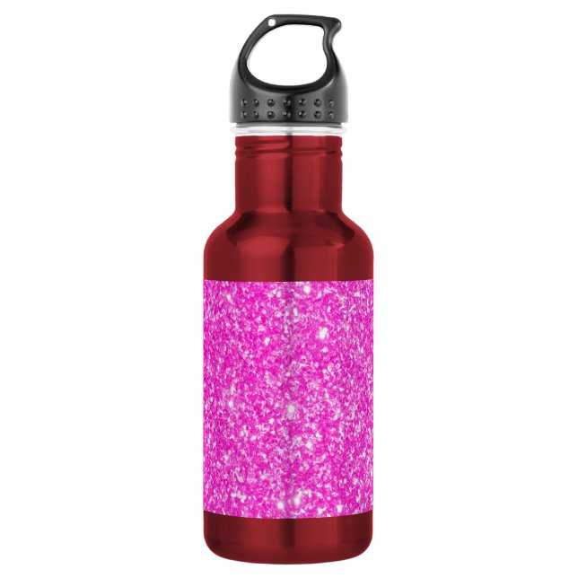 Pink Glitter 532 Ml Water Bottle (Front)