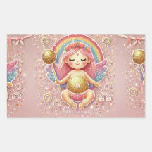 Pink Glitter Angel Baby Shower