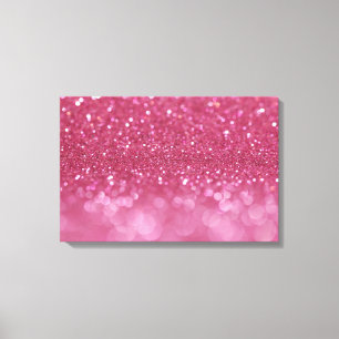 Pink glitter background canvas print