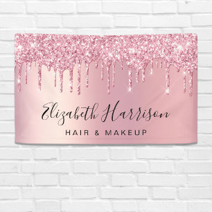 Pink Glitter Beauty Salon Banner