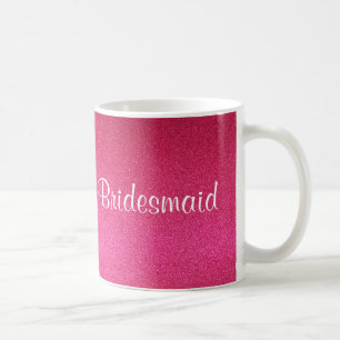 Pink Glitter Bridesmaid Mug