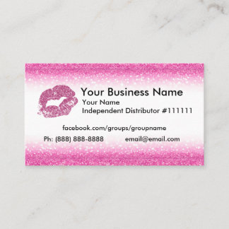 Pink Glitter Business Card
