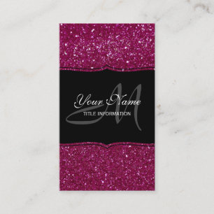 Pink Glitter Business Card
