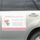 Pink Glitter Cartoon Maid House Cleaning Service