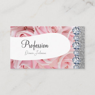 Pink Glitter Chic Gold Artist Rose Gold Business C Business Card