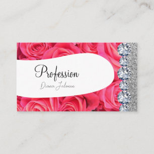 Pink Glitter Chic Gold Artist Rose Gold  Business Card