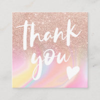 pink glitter chic rainbow marble pastel thank you
