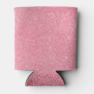 Pink glitter, Christmas abstract texture. Can Cooler
