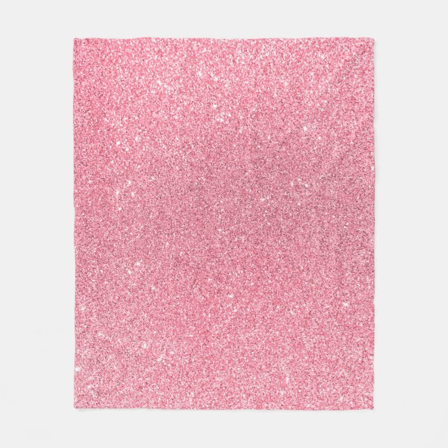 Pink glitter, Christmas abstract texture. Fleece Blanket (Front)